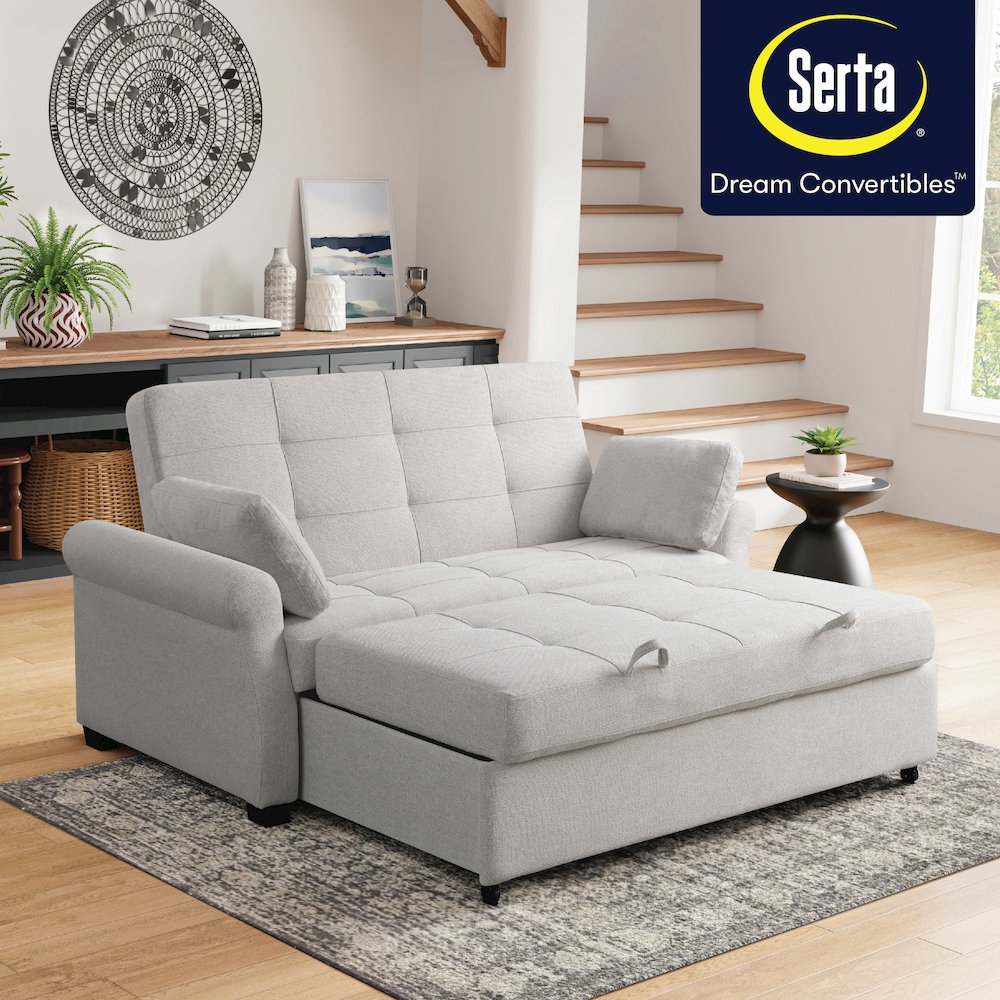 Hampton Queen Convertible Sofa Oatmeal. Picture 29