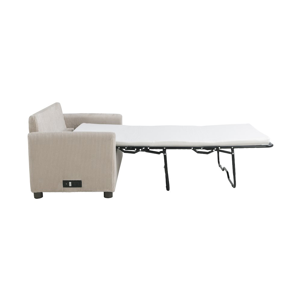 Drew Loveseat Pull-Out Sleeper Beige. Picture 11
