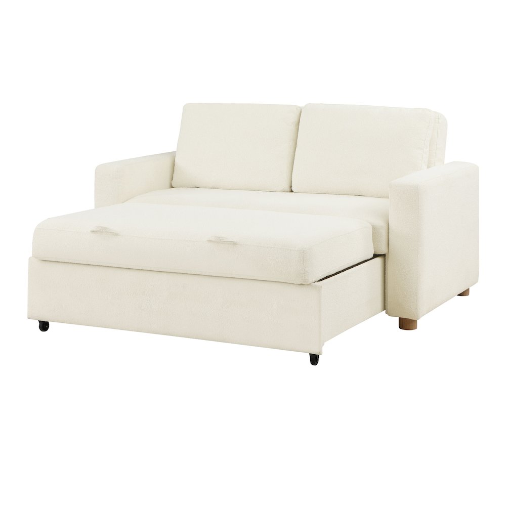Tyler Convertible Sofa Ivory Boucle. Picture 11