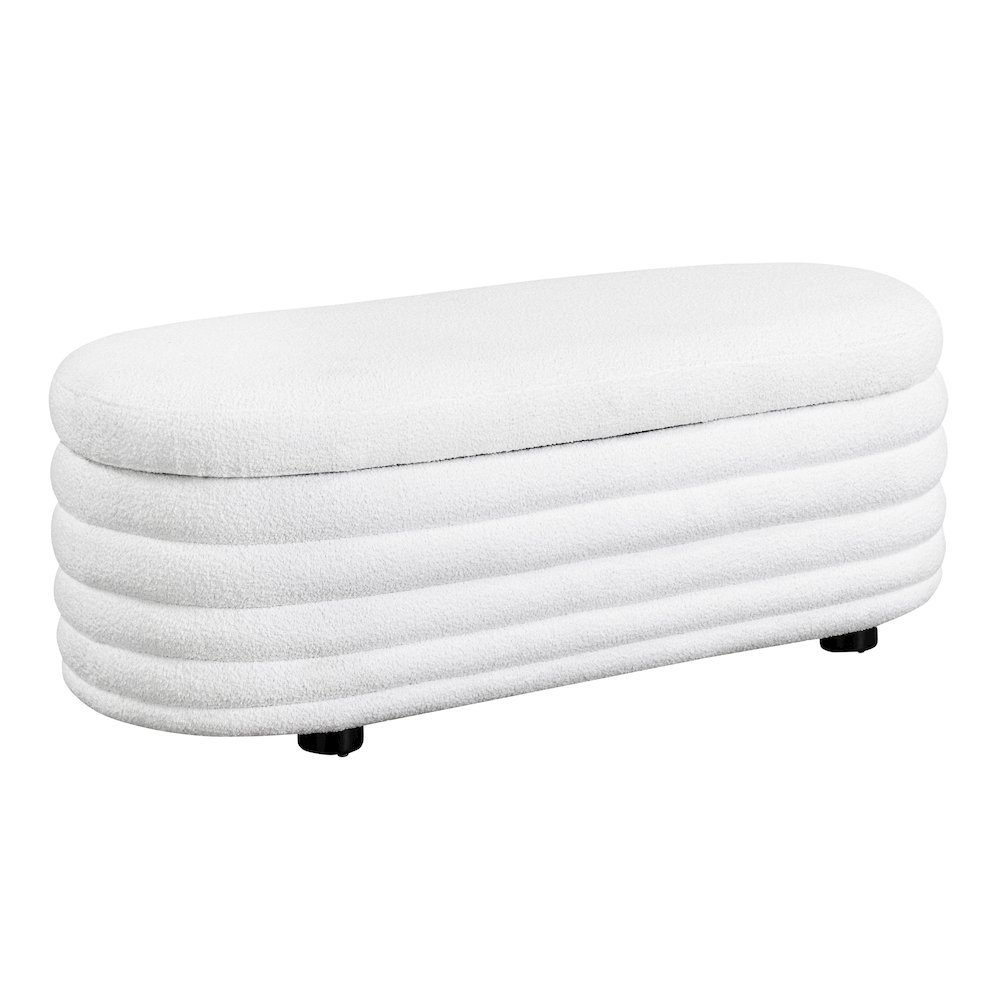 Lancaster Storage Ottoman Large White. Picture 1
