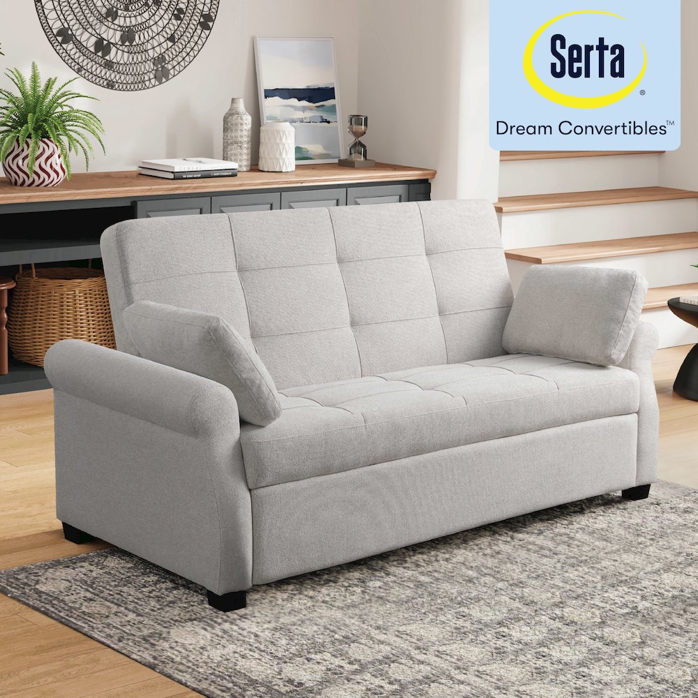 Hampton Queen Convertible Sofa Oatmeal. Picture 25