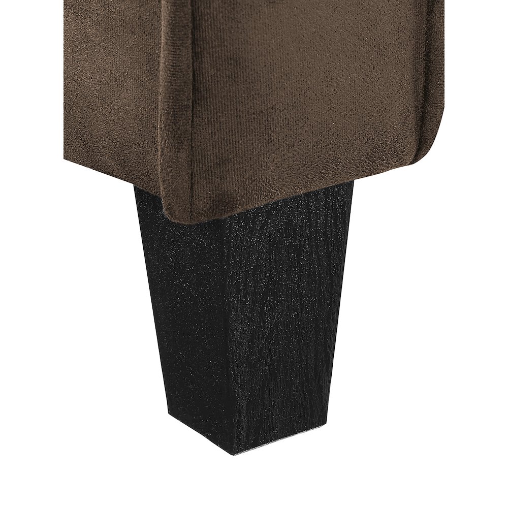 Hartford Chair Fabric Rolled Arms Brown. Picture 4