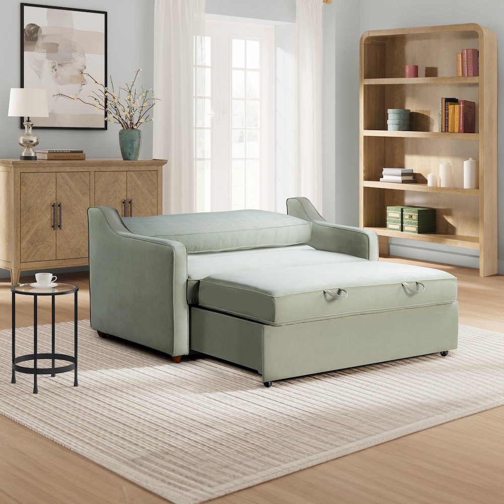 Delmar Convertible Loveseat Sage. Picture 2