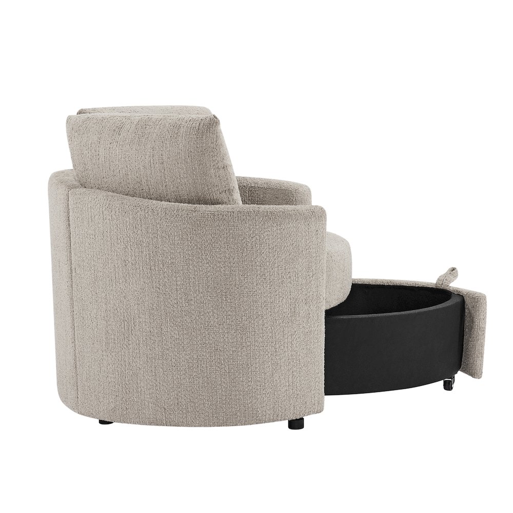 Beckett Storage Chair Taupe. Picture 11