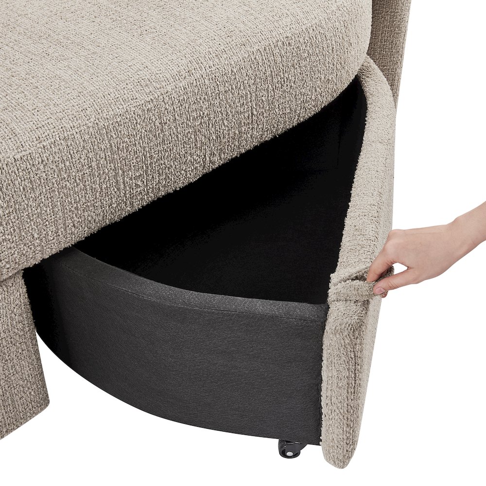 Beckett Storage Sofa Taupe. Picture 17