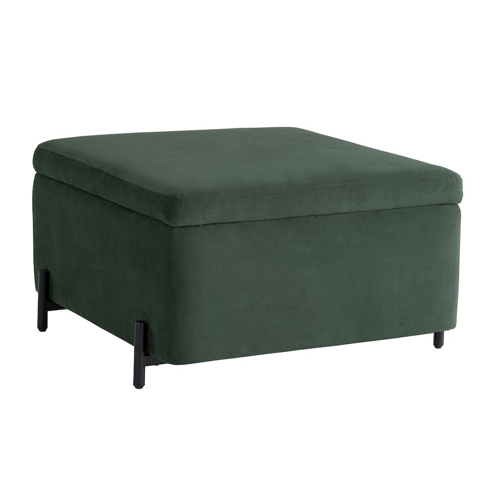 Kona Storage Ottoman Large Green. Picture 1