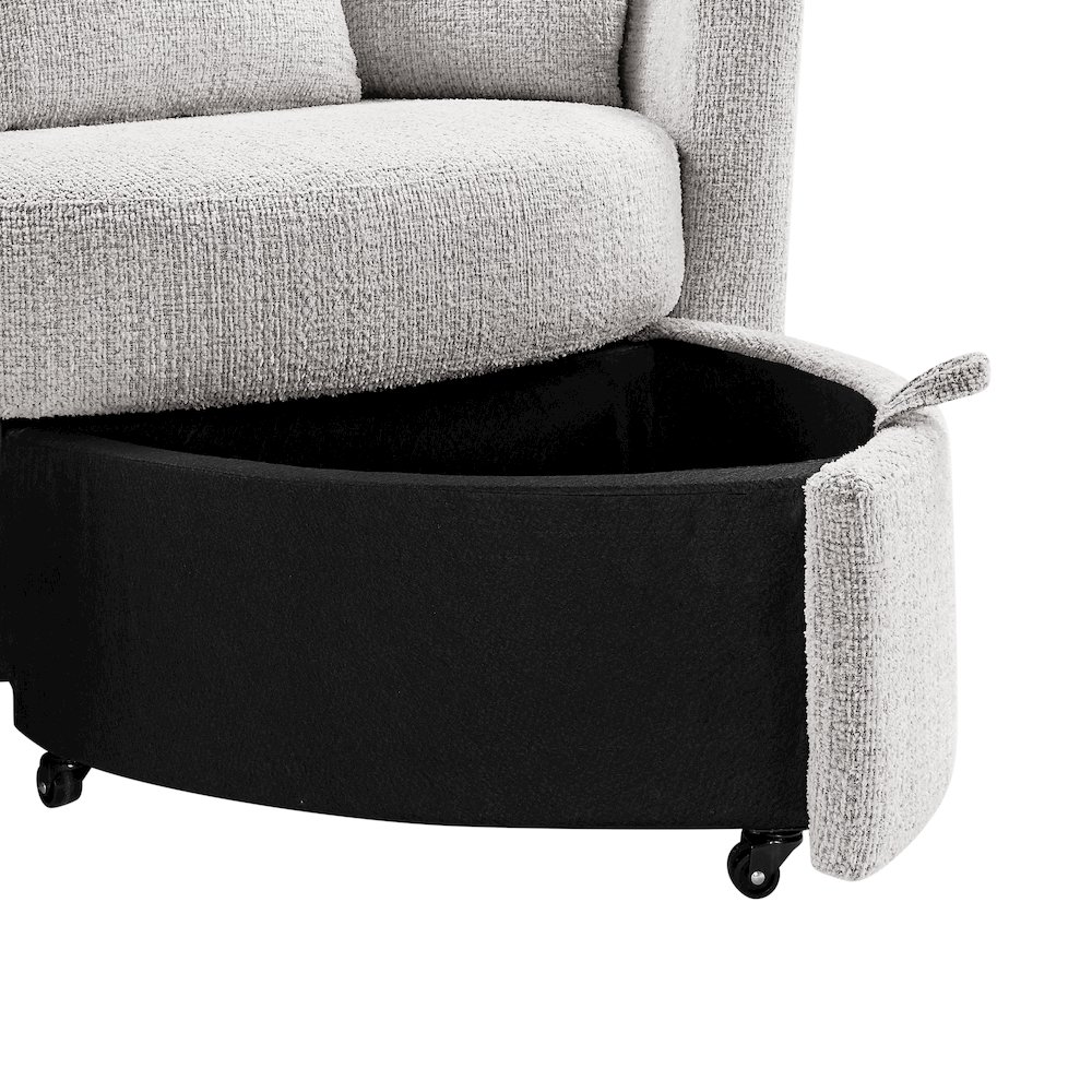 Beckett Storage Chair Ivory. Picture 17