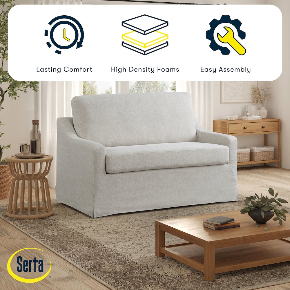 Harper Loveseat Sleeper Twin Oatmeal. Picture 22