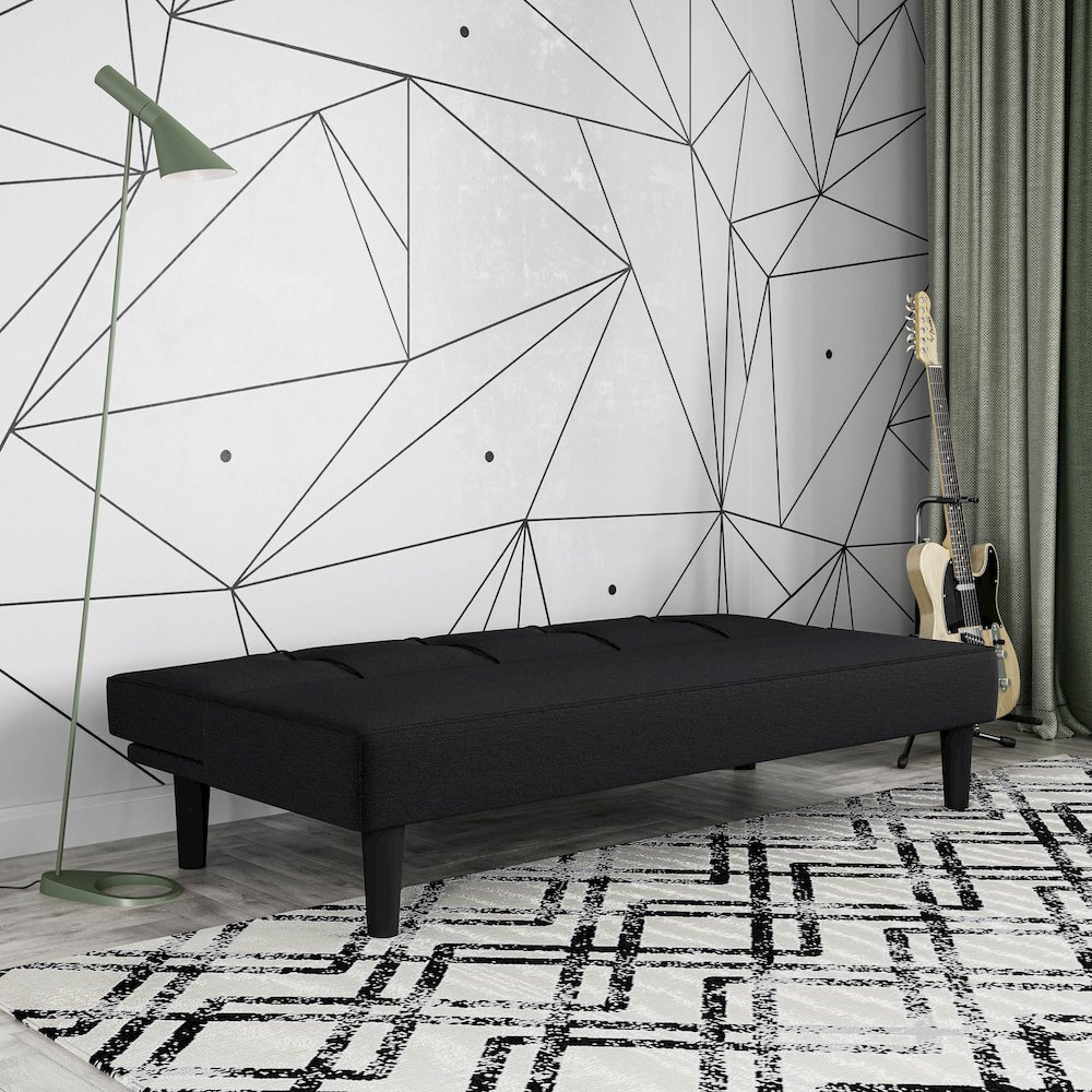 Lori Convertible Sofa Black. Picture 13