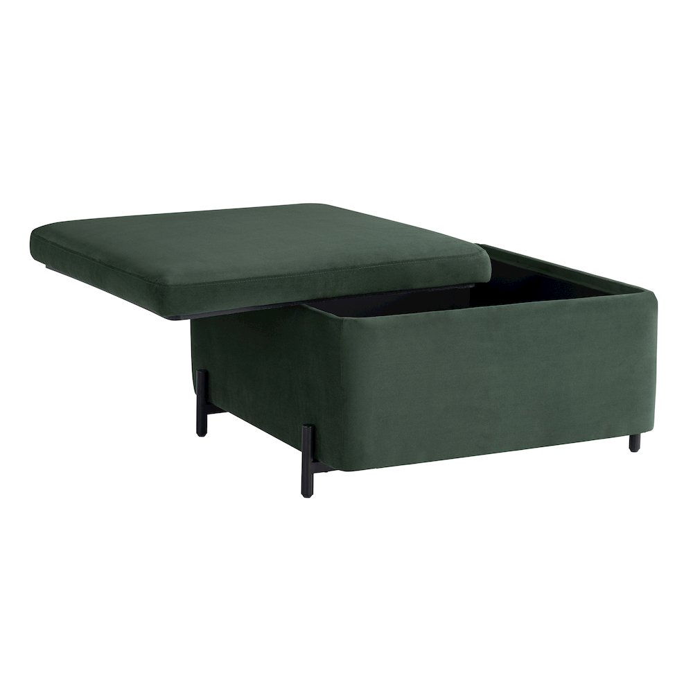 Kona Storage Ottoman Large Green. Picture 9