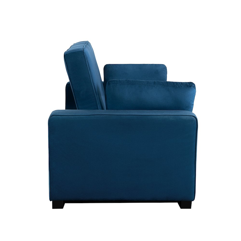 Augustine Queen Convertible Sofa Navy Blue. Picture 7