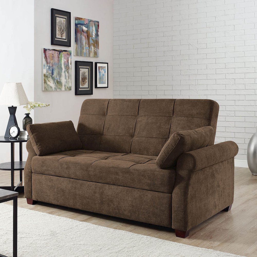 Hampton Sofa Queen Brown. Picture 7