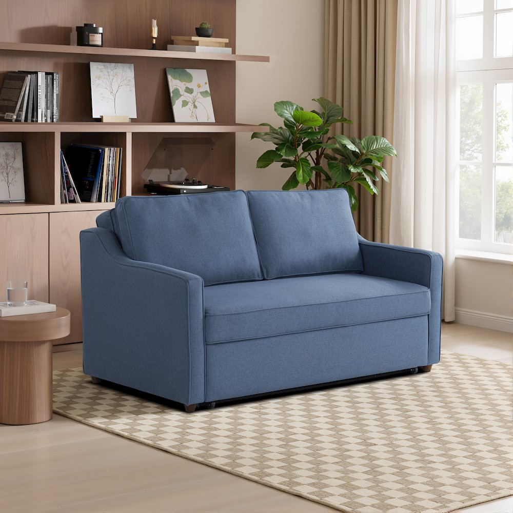 Carey Convertible Sofa Navy. Picture 2