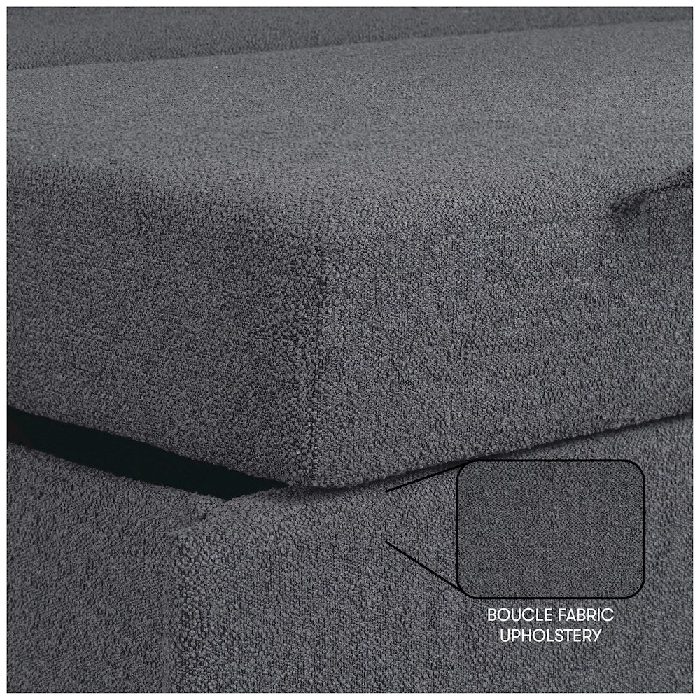 Galloway Convertible Loveseat Charcoal. Picture 19