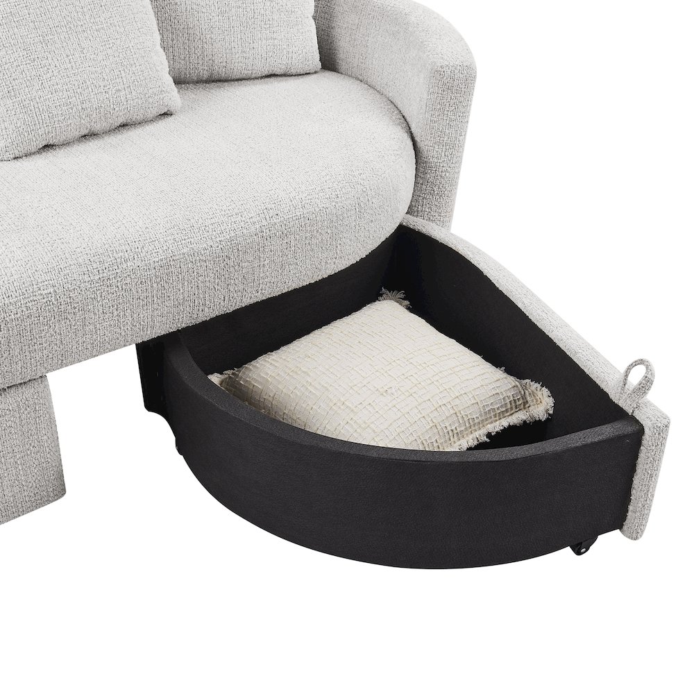 Beckett Storage Sofa Ivory. Picture 19