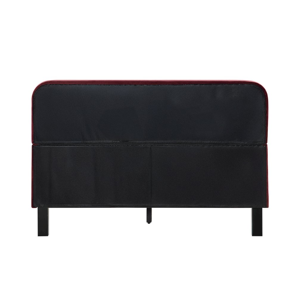 Adaline Upholstered Bed Queen Burgundy. Picture 7