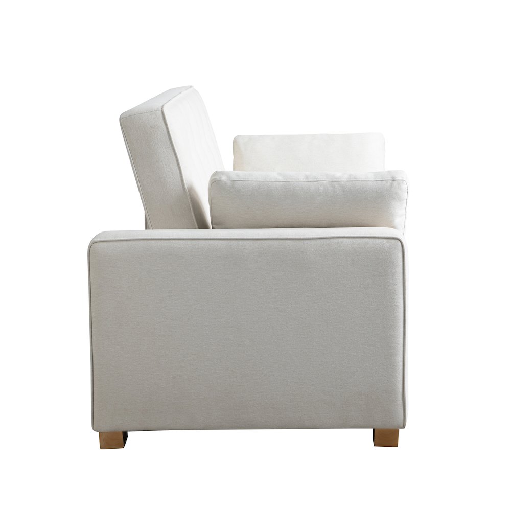 Augustine Full Convertible Loveseat Oyster. Picture 12