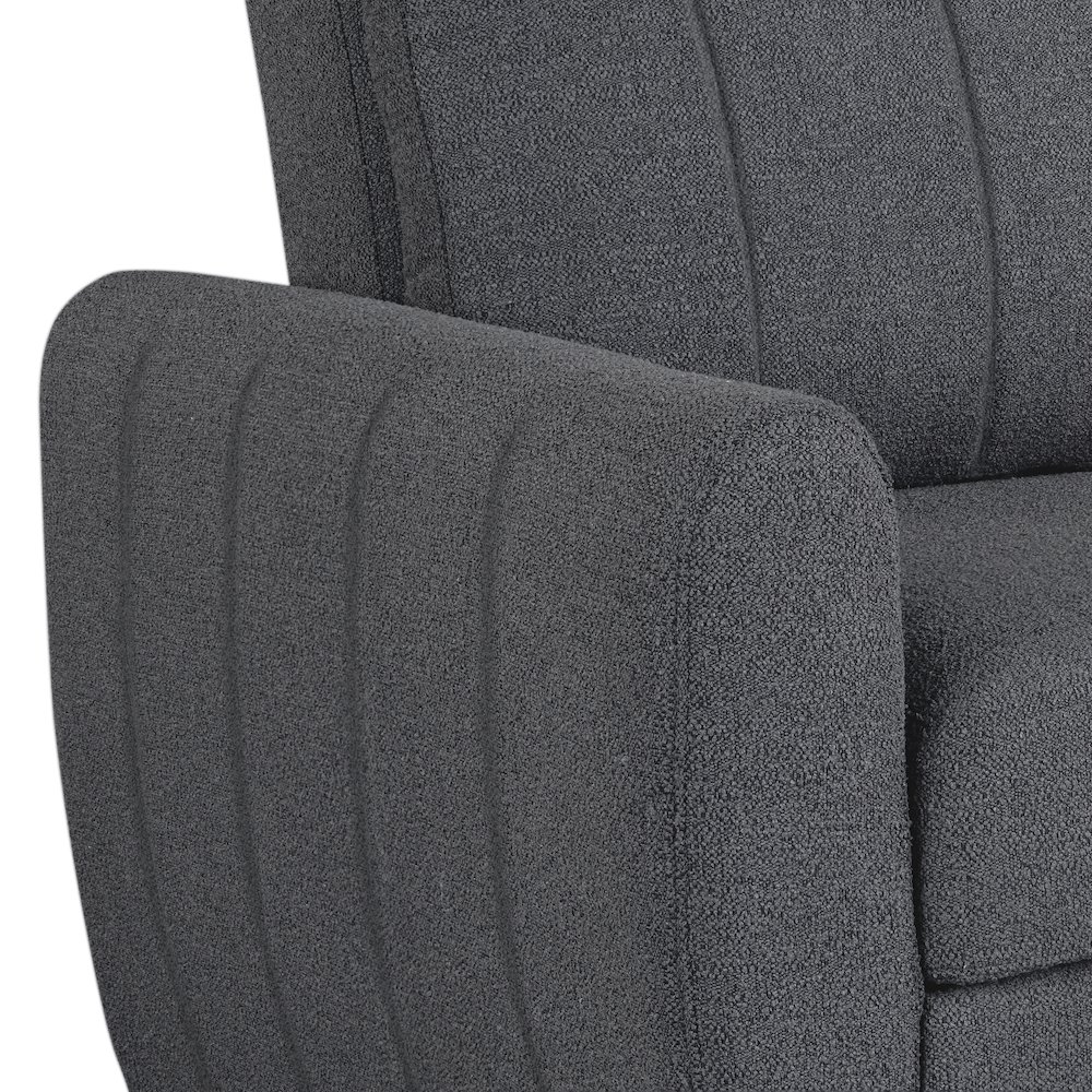 Galloway Convertible Loveseat Charcoal. Picture 13