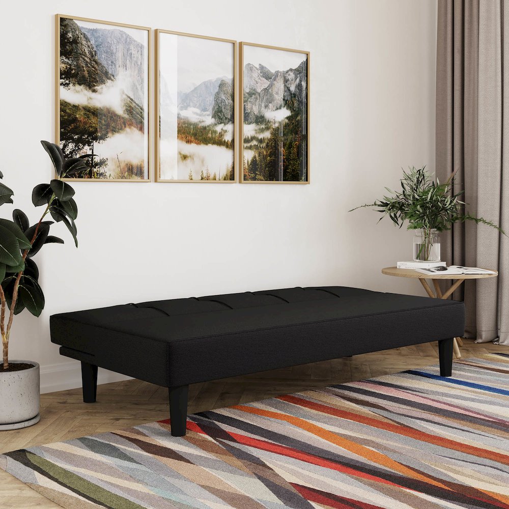 Lori Convertible Sofa Black. Picture 11