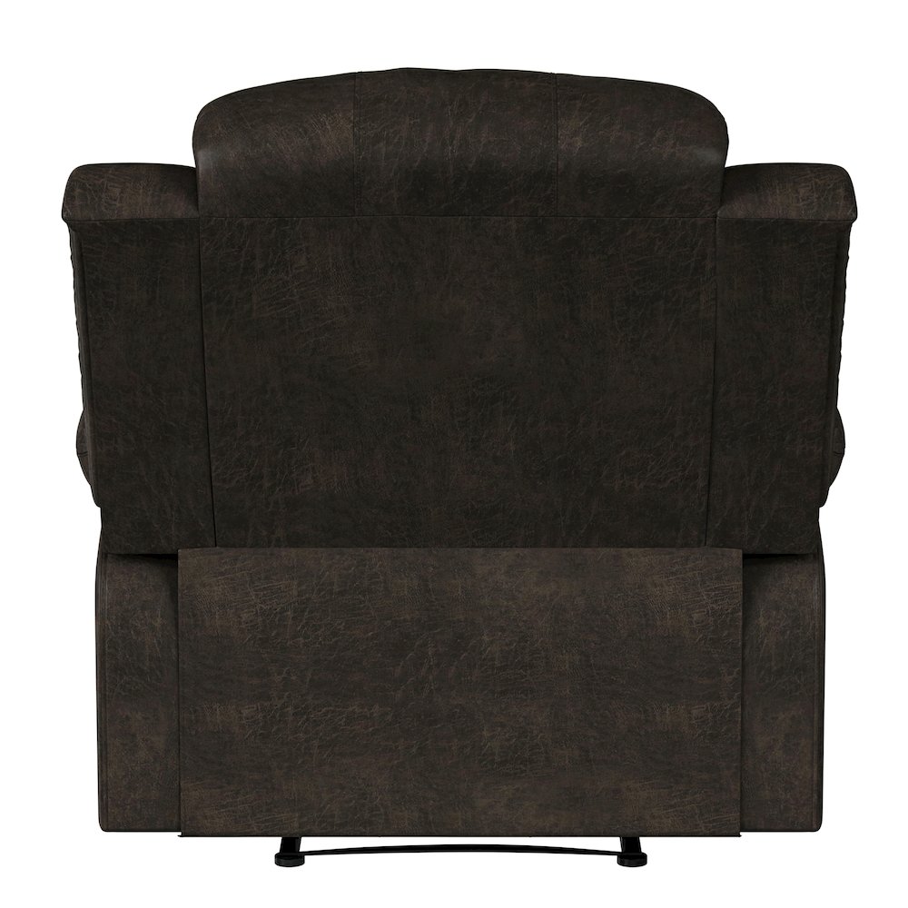 Derby Manual Recliner Java Faux Suede. Picture 6