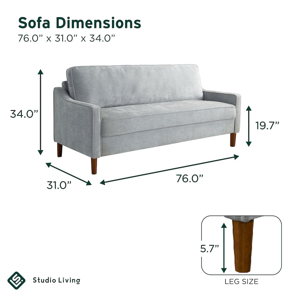 Sterling Sofa Light Grey. Picture 17