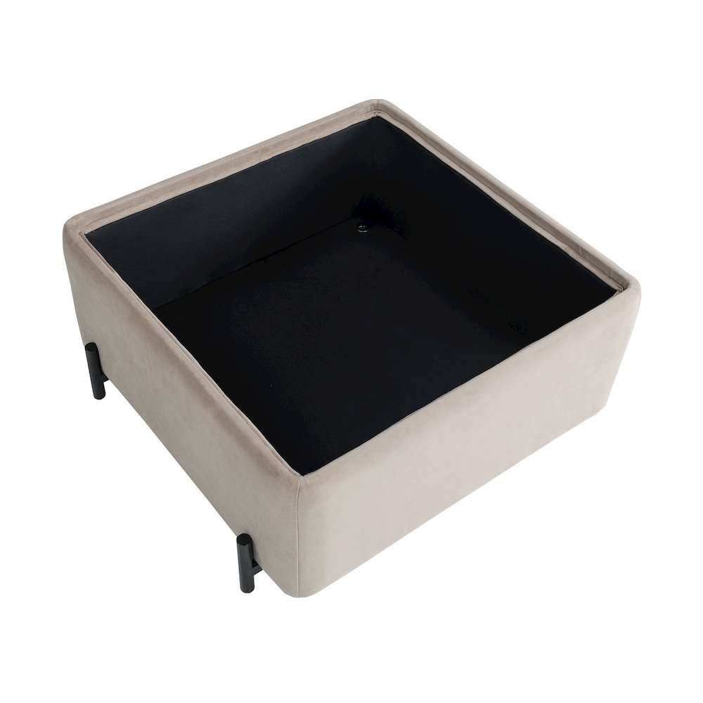 Kona Storage Ottoman Large Taupe. Picture 12