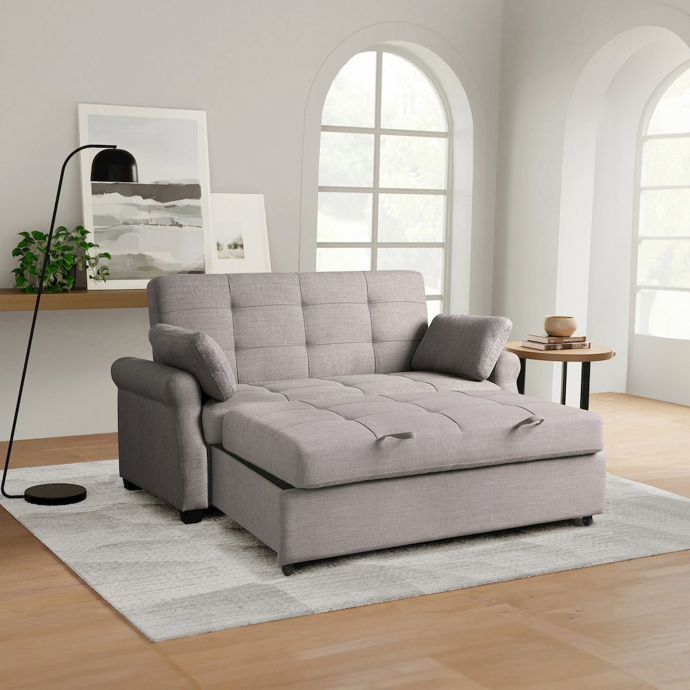 Hampton Queen Convertible Sofa Steel. Picture 19