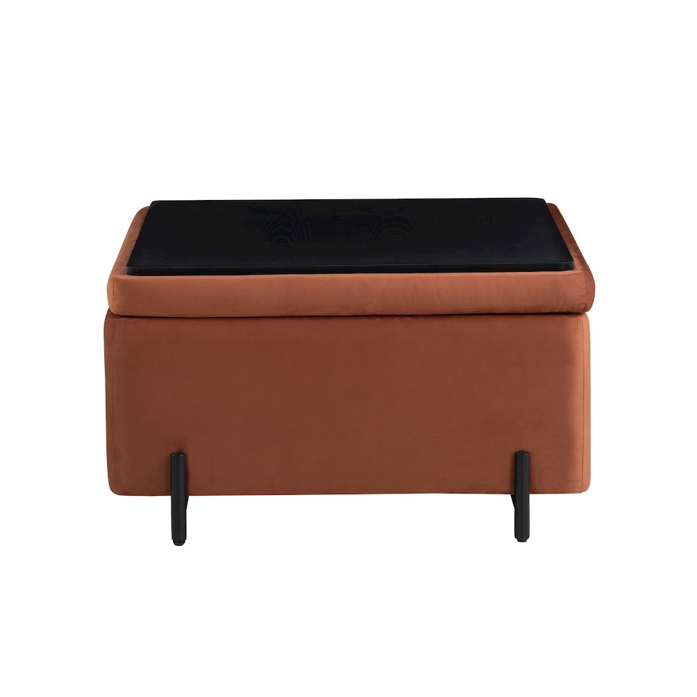 Kona Storage Ottoman Large Rust. Picture 9