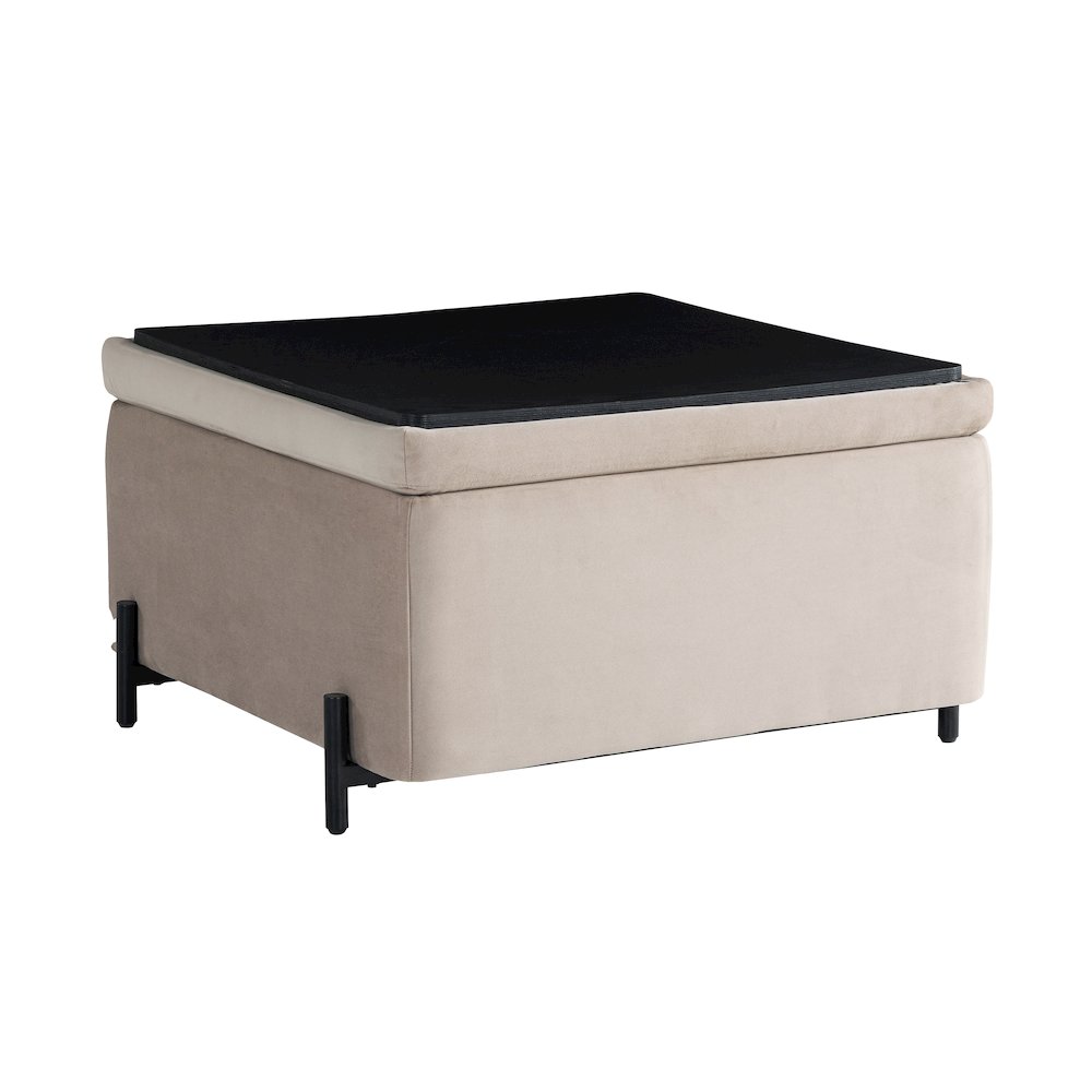 Kona Storage Ottoman Large Taupe. Picture 9
