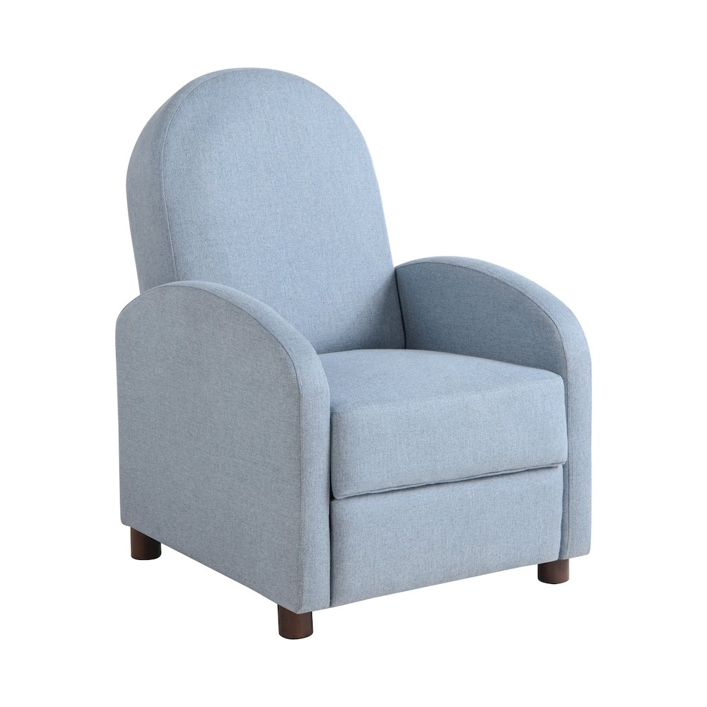 Luna Pushback Recliner Blue. Picture 1