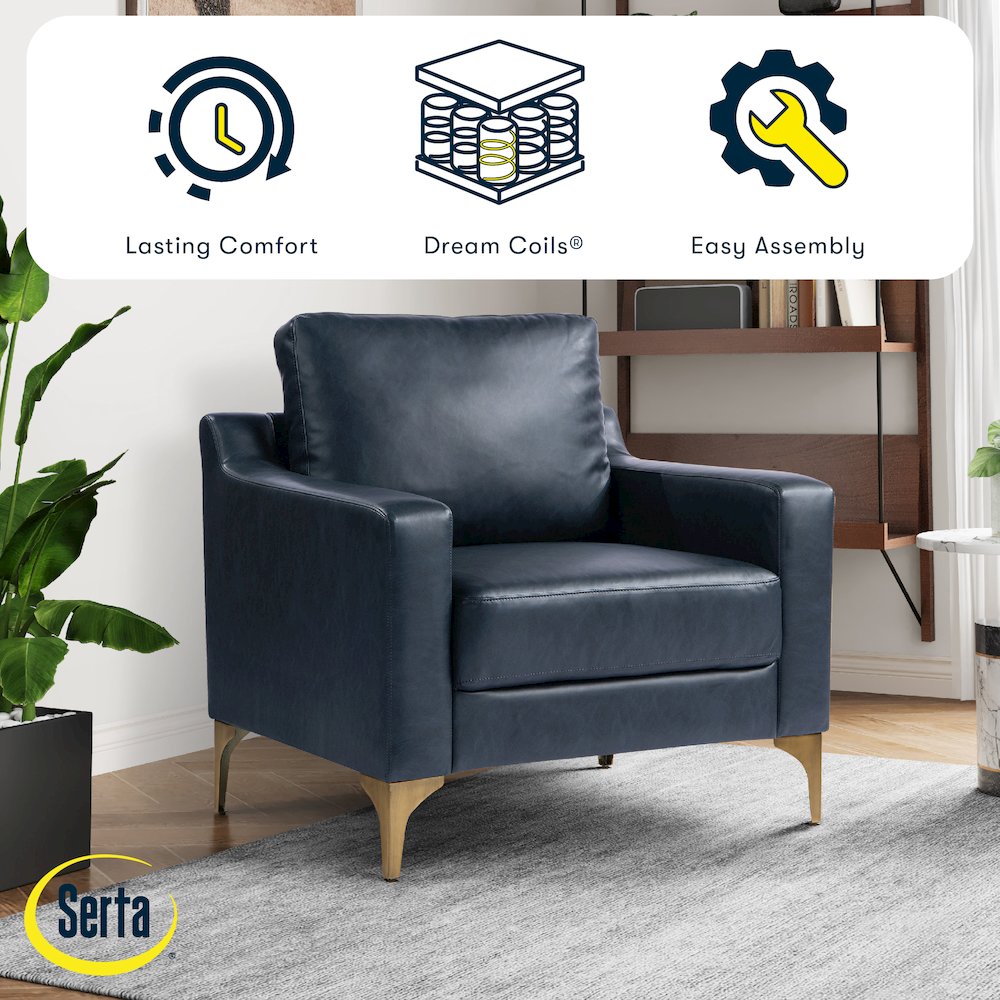 Fletcher Chair Navy. Picture 11