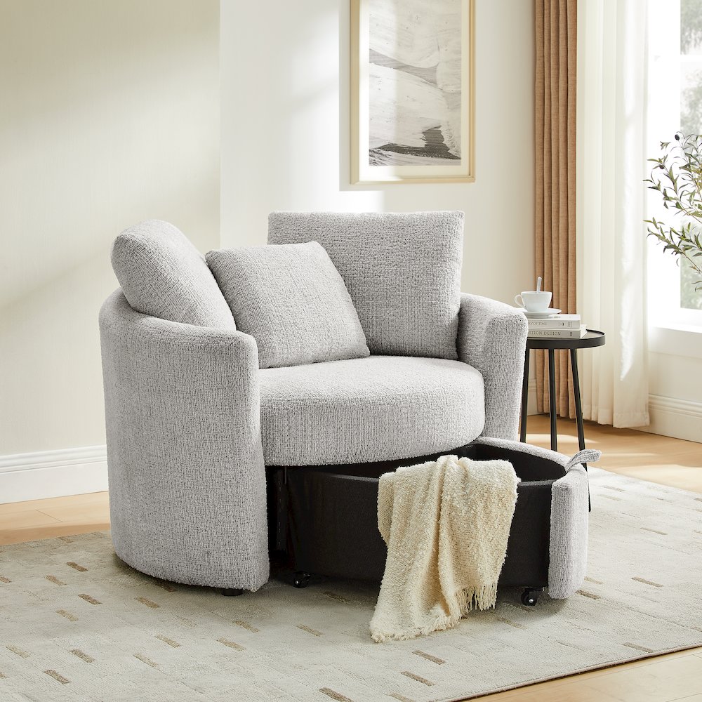 Beckett Storage Chair Ivory. Picture 20