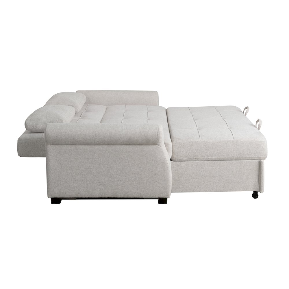 Hampton Queen Convertible Sofa Oatmeal. Picture 9