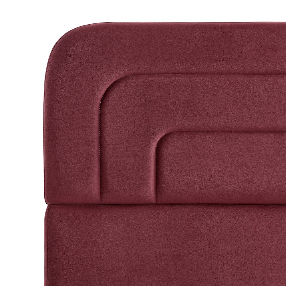 Adaline Upholstered Bed Full Burgundy. Picture 8