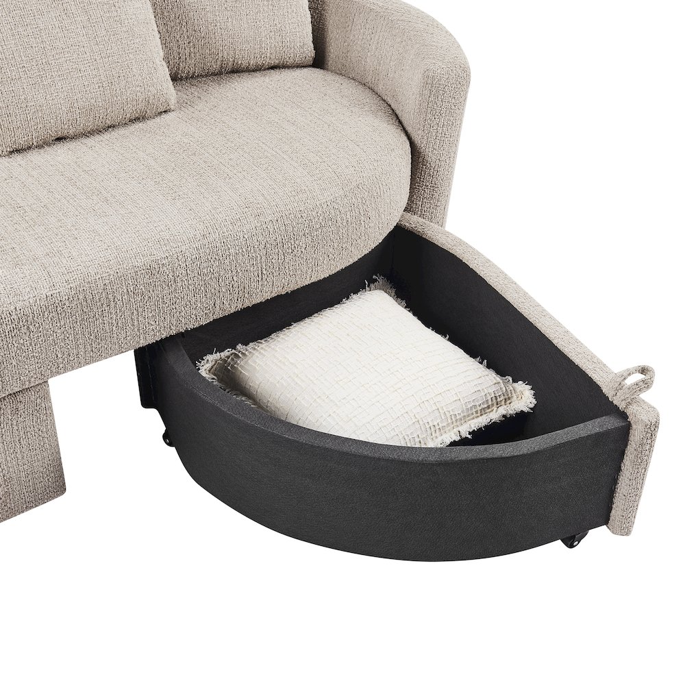 Beckett Storage Sofa Taupe. Picture 19