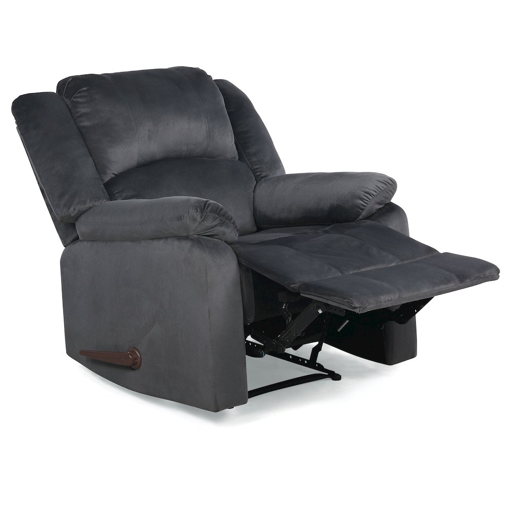 Presidio Manual Recliner Slate Gray Micro Fiber. Picture 5