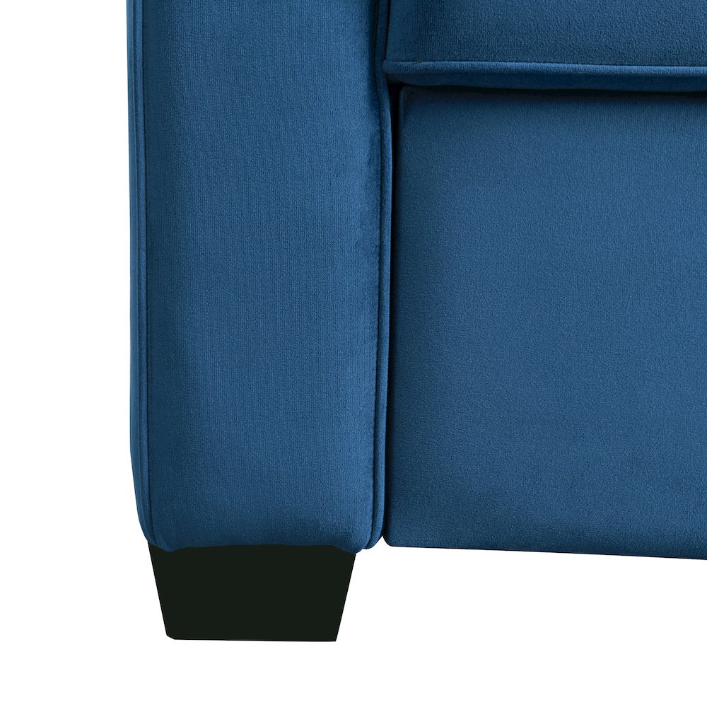 Augustine Queen Convertible Sofa Navy Blue. Picture 21