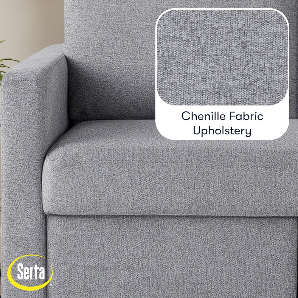 Mia Convertible Sofa Light Gray. Picture 41