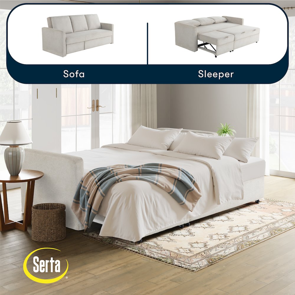Mia Convertible Sofa Ivory. Picture 5