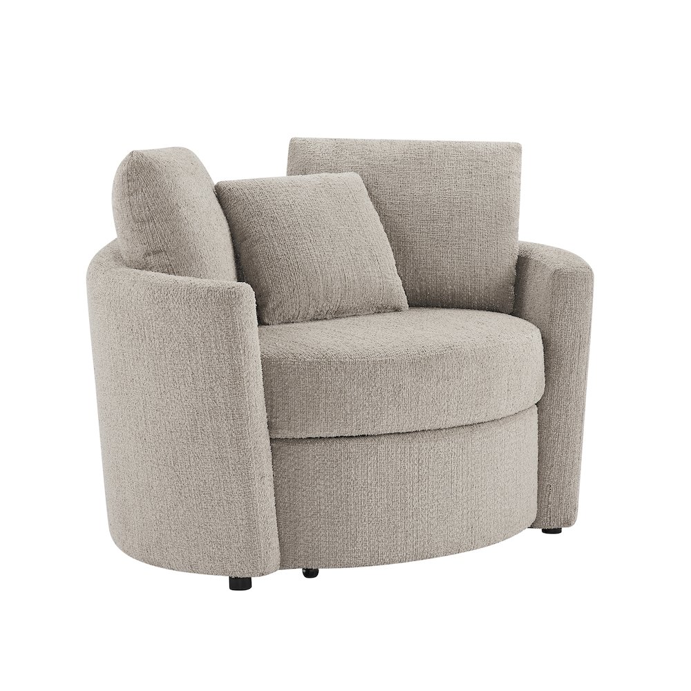 Beckett Storage Chair Taupe. Picture 1