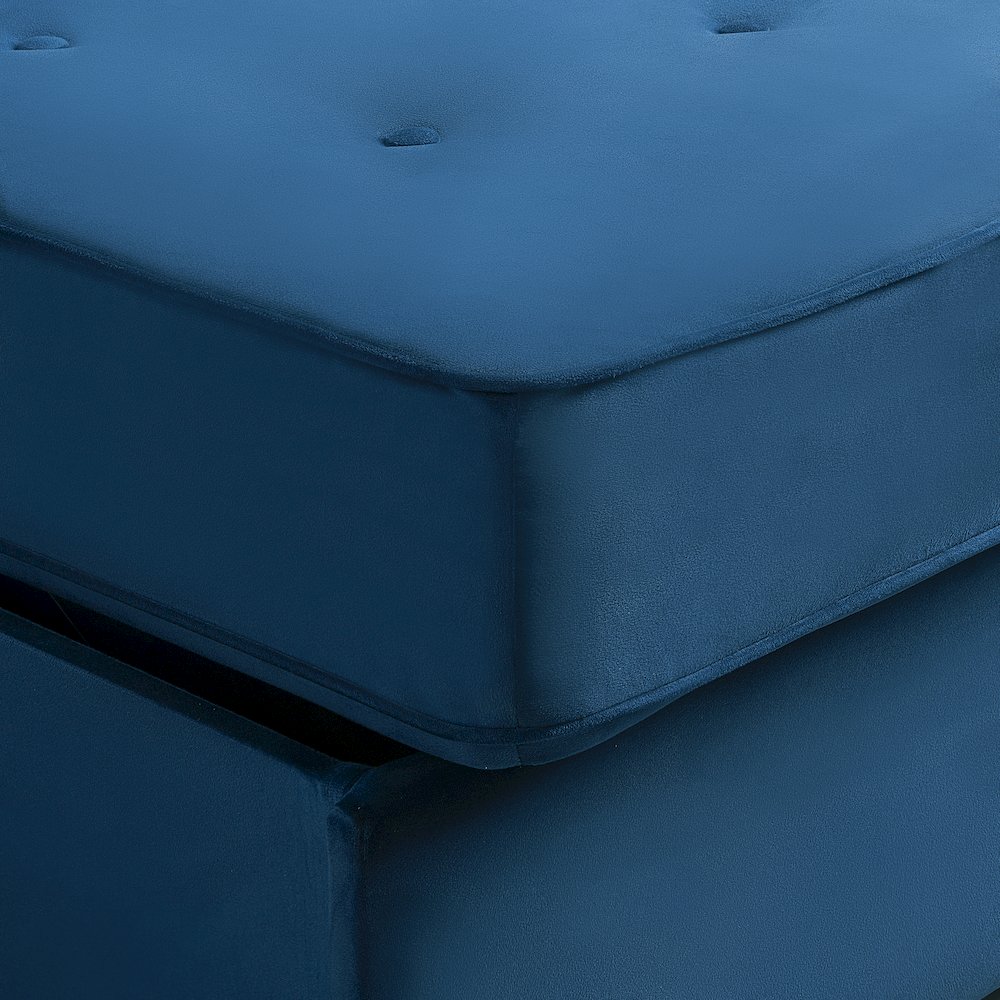 Augustine Full Convertible Loveseat Navy Blue. Picture 14