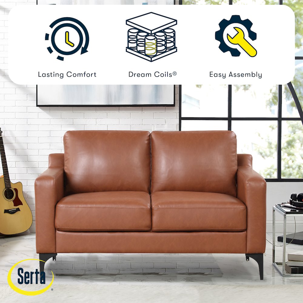 Fletcher Loveseat Brown. Picture 8