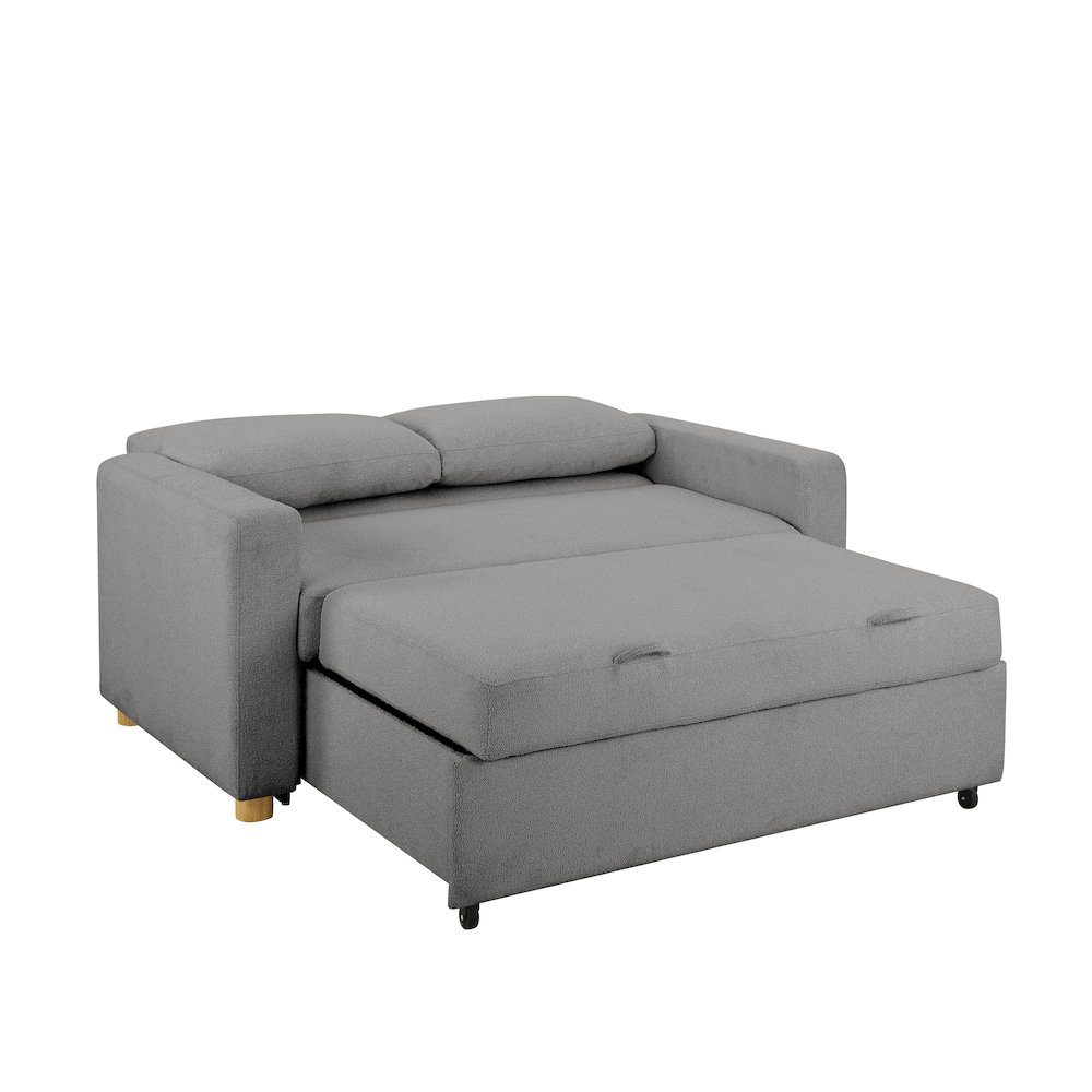 Tyler Convertible Sofa Grey Boucle. Picture 6