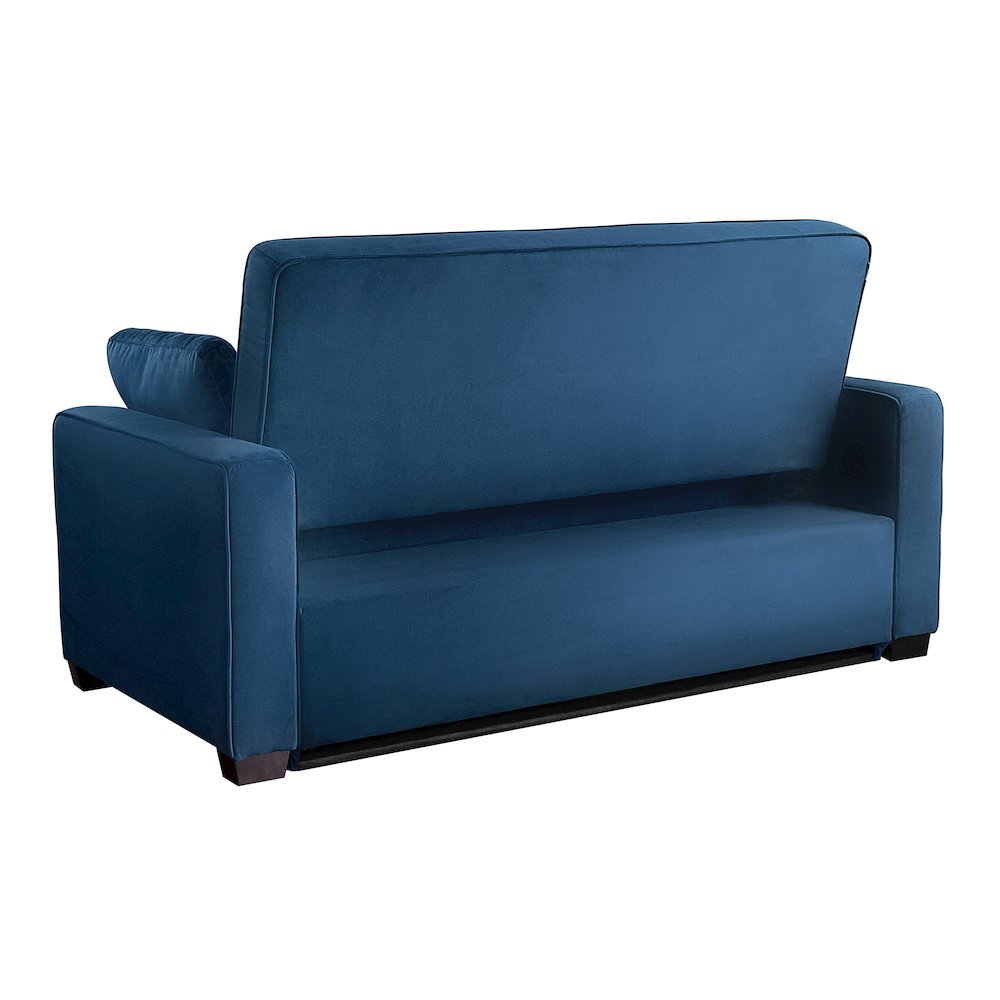 Augustine Queen Convertible Sofa Navy Blue. Picture 19