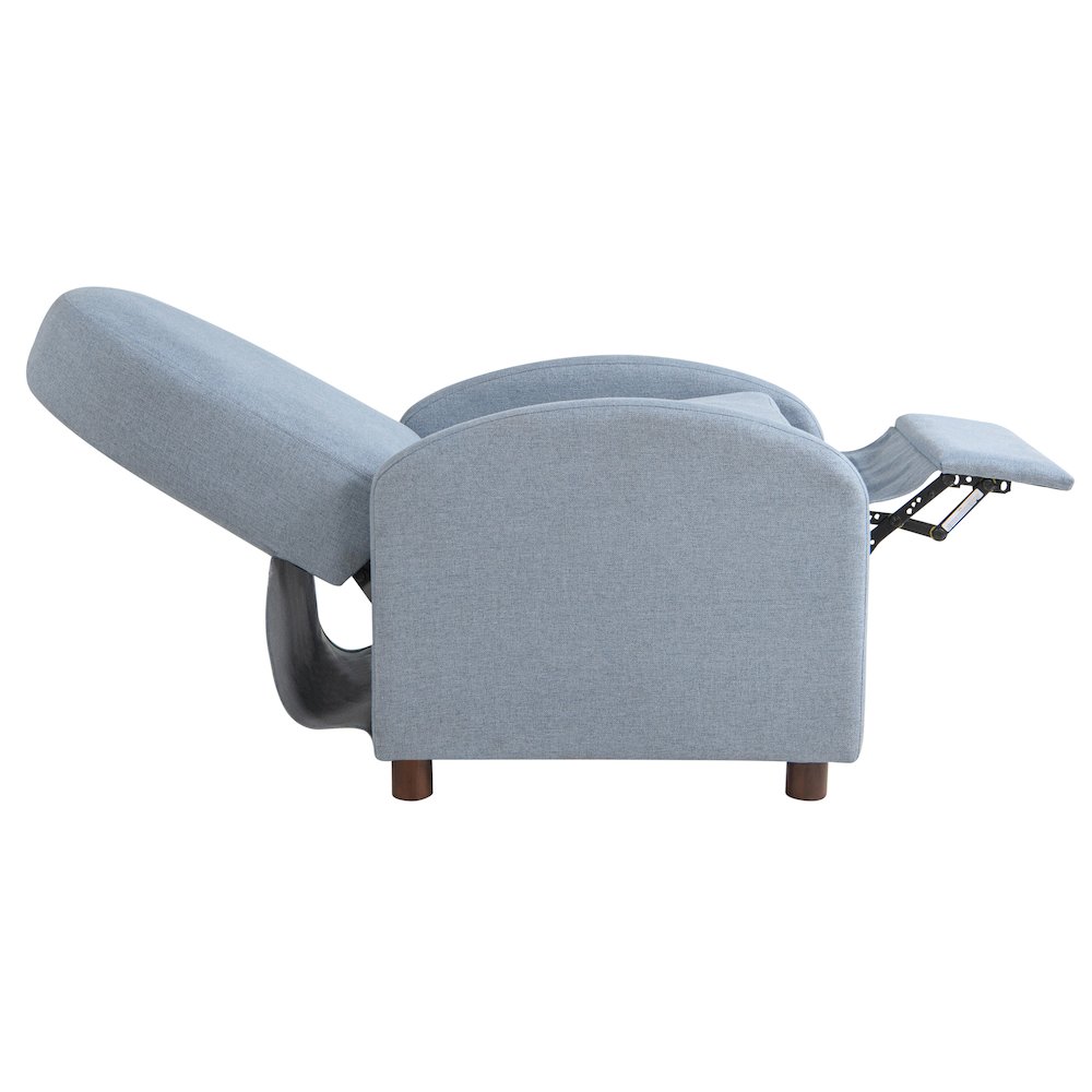 Luna Pushback Recliner Blue. Picture 8