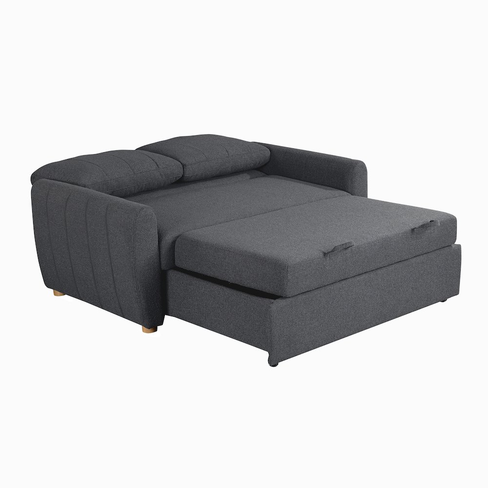 Galloway Convertible Loveseat Charcoal. Picture 3