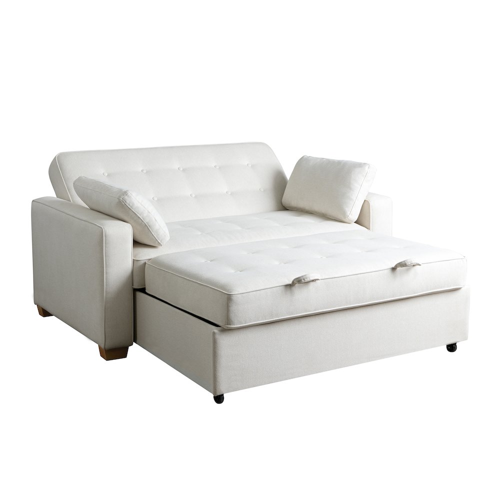 Augustine Full Convertible Loveseat Oyster. Picture 3
