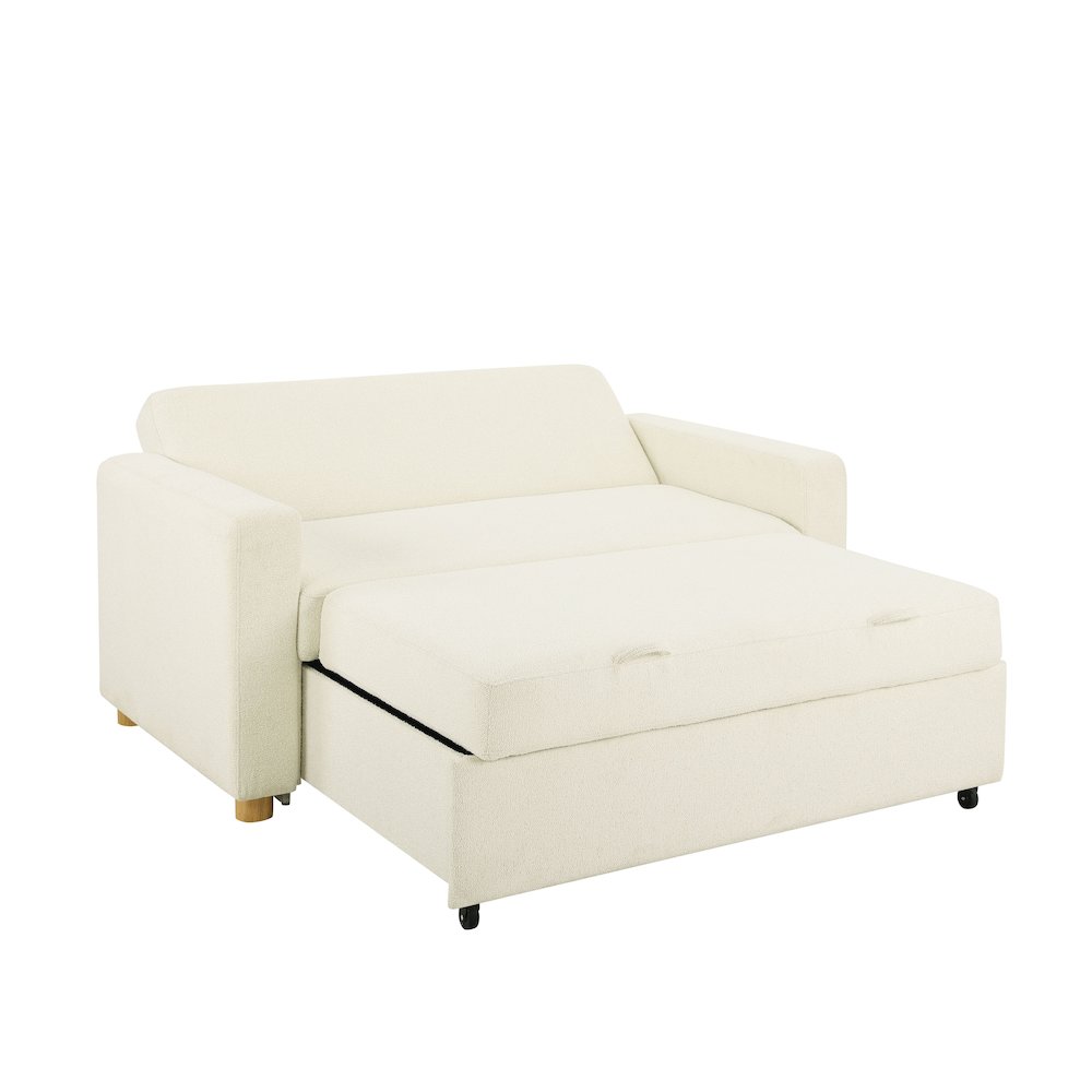 Tyler Convertible Sofa Ivory Boucle. Picture 10