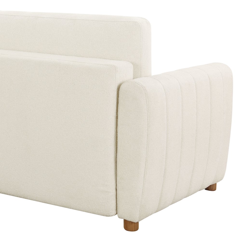 Galloway Convertible Sofa Ivory Boucle. Picture 12