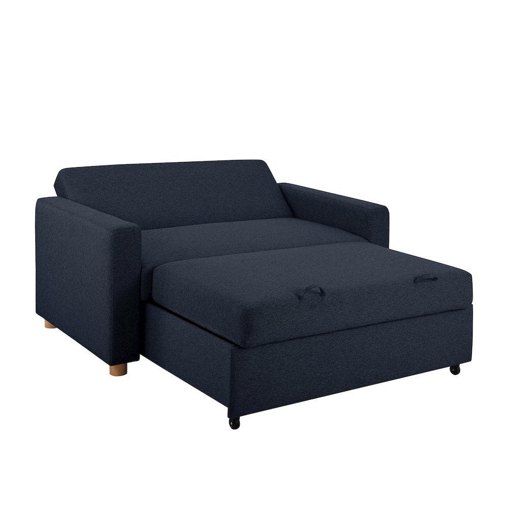 Tyler Convertible Sofa Navy Woven. Picture 5